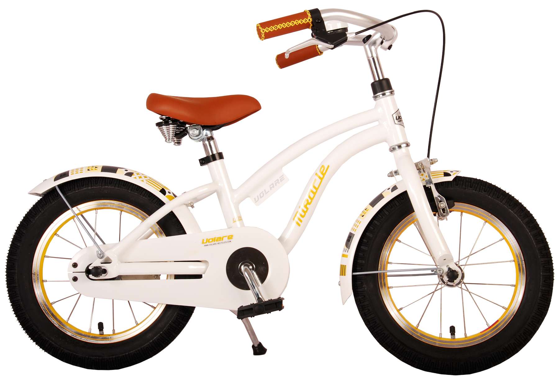 Volare Miracle Cruiser Kinderfiets Meisjes- 14 inch - Wit - Prime Collection