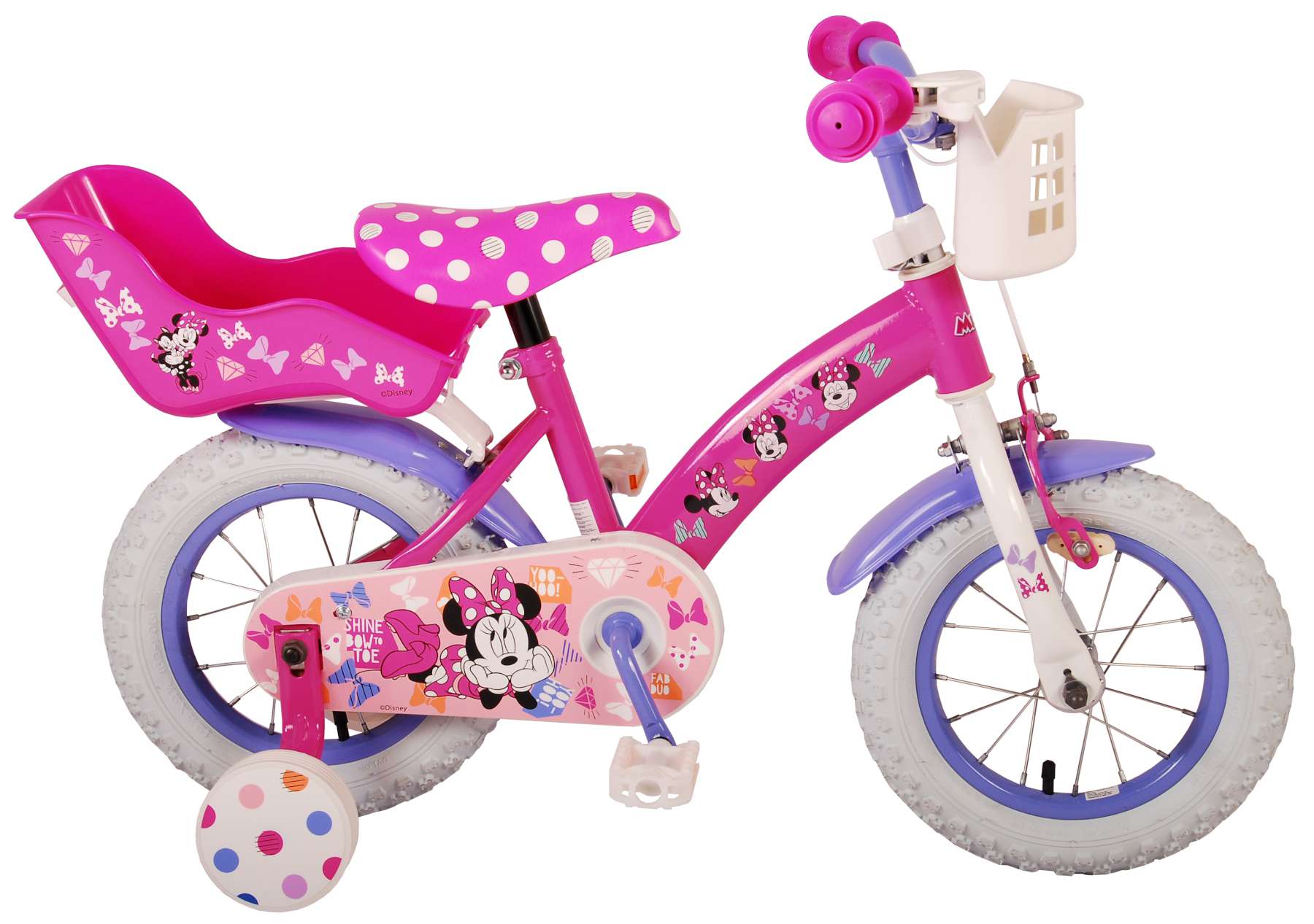 prioriteit Is Hoofdstraat Disney Minnie Cutest Ever! Kinderfiets - Meisjes - 12 inch - Roze