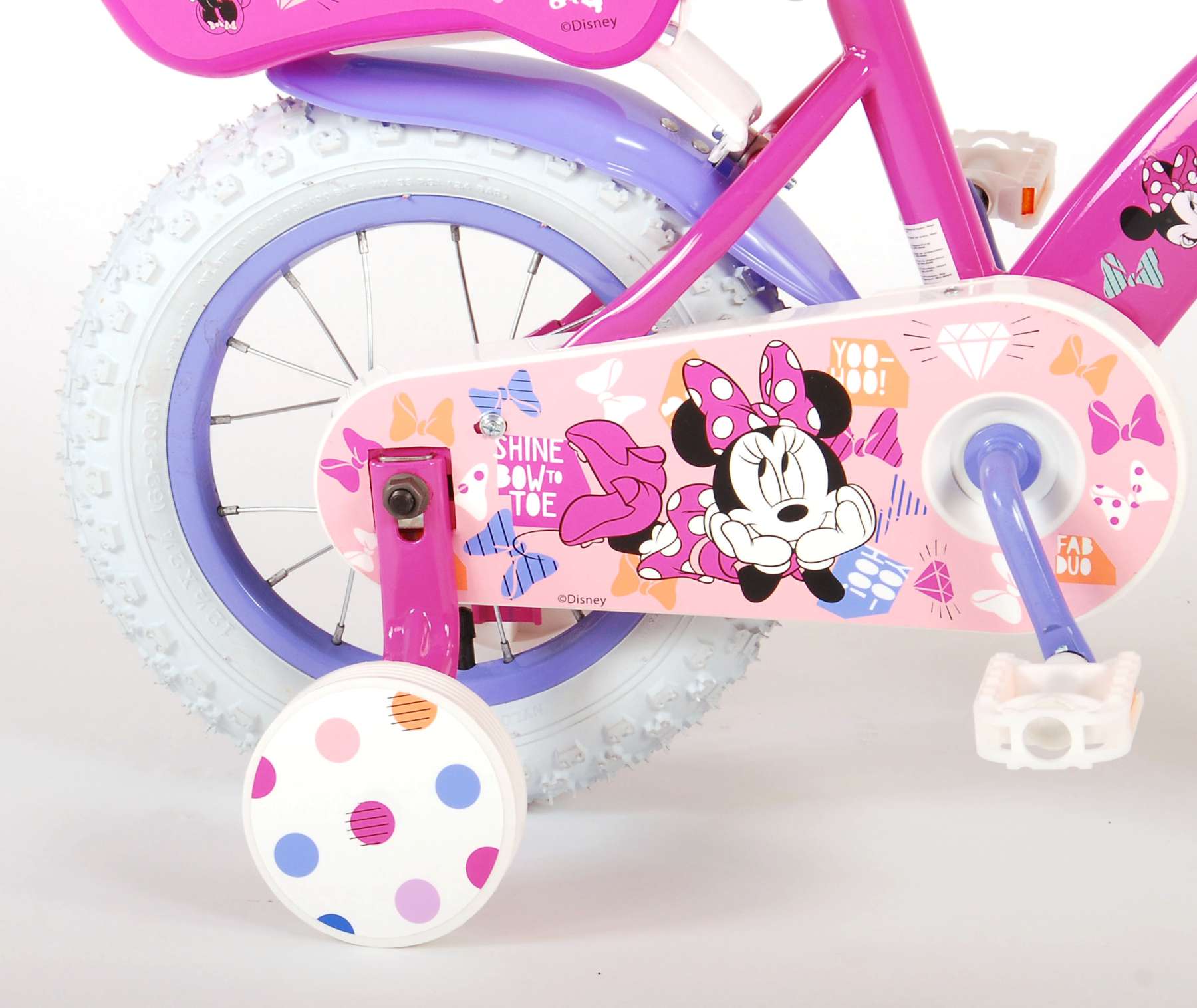 lawaai Mount Bank instructeur Disney Minnie Cutest Ever! Kinderfiets - Meisjes - 12 inch - Roze