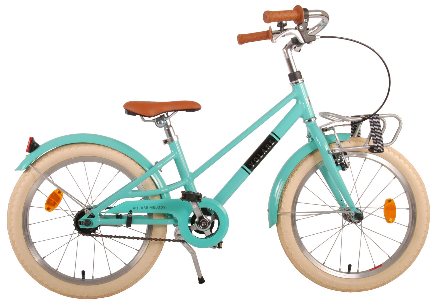 wenkbrauw Controle Downtown Volare Melody Kinderfiets - Meisjes - 18 inch - Turquoise - Prime Collection