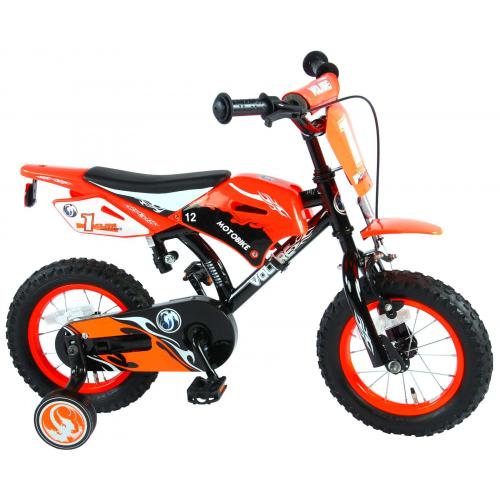 Volare Motorbike Kinderfiets - Jongens - 12 inch - Oranje - 95% afgemonteerd