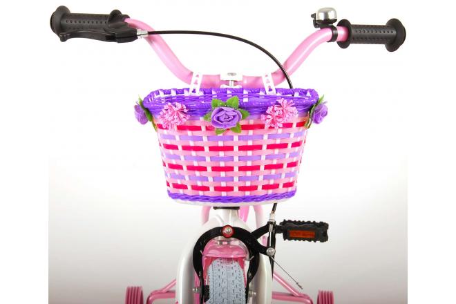 Volare Rose Kinderfiets - Meisjes - 16 inch - Roze Wit - 95% afgemonteerd