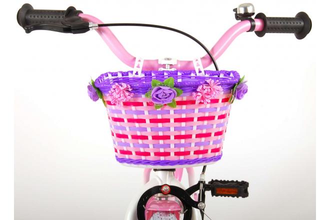 Volare Rose Kinderfiets - Meisjes - 16 inch - Roze Wit - 95% afgemonteerd