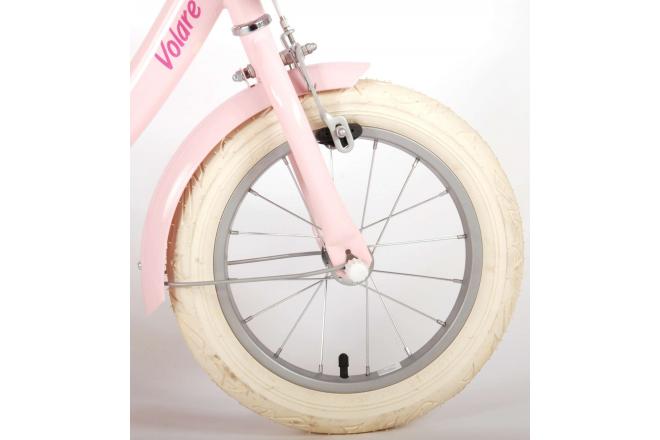 Volare Ashley Kinderfiets - Meisjes - 14 inch - Roze - 95% afgemonteerd