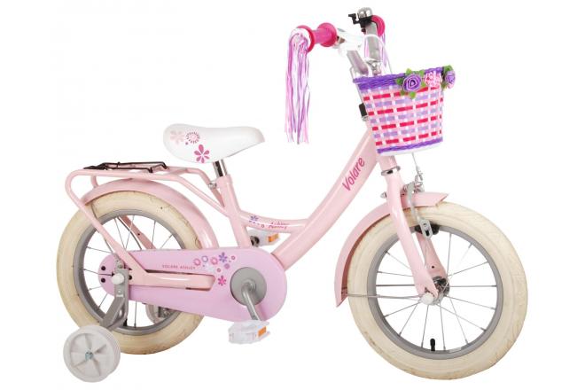 Volare Ashley Kinderfiets - Meisjes - 14 inch - Roze - 95% afgemonteerd