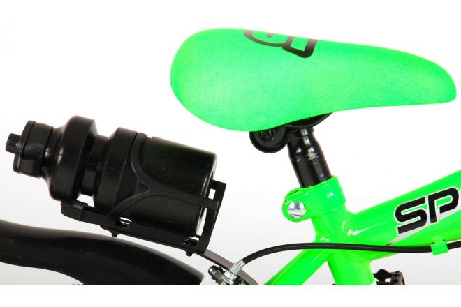 Volare Sportivo Kinderfiets - Jongens - 12 inch - Neon Groen Zwart - Twee Handremmen - 95% afgemonteerd