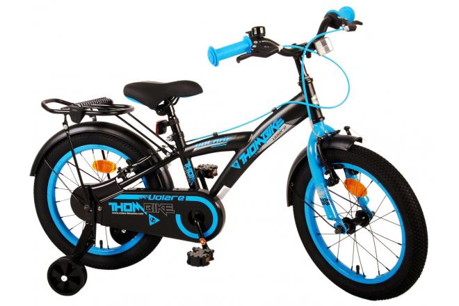 Volare Thombike Kinderfiets - Jongens - 16 inch - Zwart Blauw - Twee Handremmen