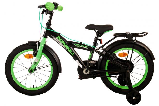 Volare Thombike Kinderfiets - Jongens - 16 inch - Zwart Groen - Twee Handremmen