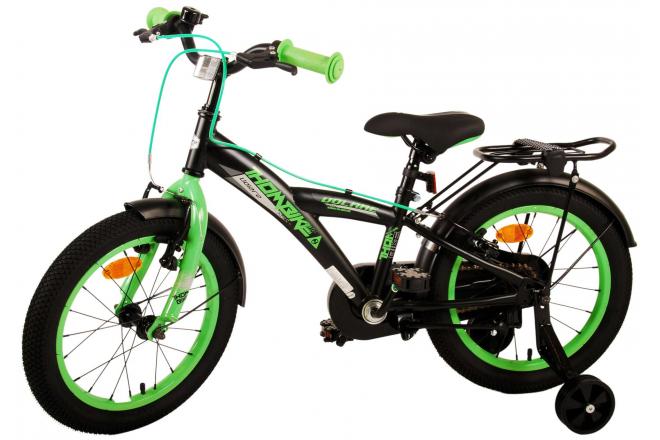 Volare Thombike Kinderfiets - Jongens - 16 inch - Zwart Groen - Twee Handremmen