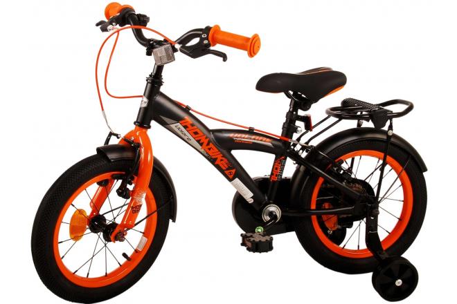 Volare Thombike Kinderfiets - Jongens - 14 inch - Zwart Oranje - Twee Handremmen