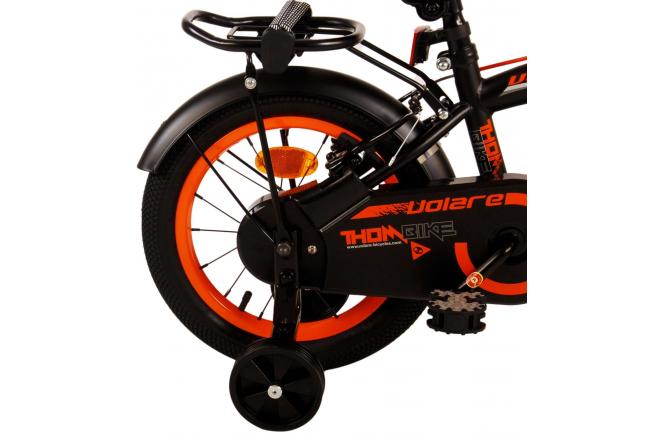 Volare Thombike Kinderfiets - Jongens - 14 inch - Zwart Oranje - Twee Handremmen