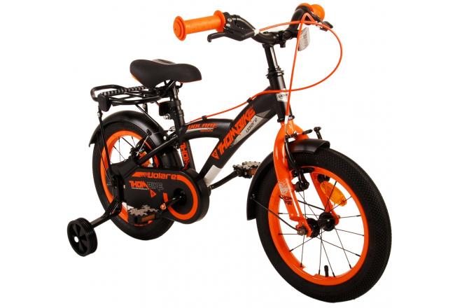 Volare Thombike Kinderfiets - Jongens - 14 inch - Zwart Oranje - Twee Handremmen