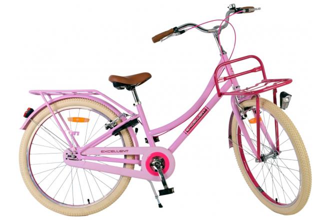 Volare Excellent Kinderfiets - Meisjes - 24 inch - Roze- Twee handremmen