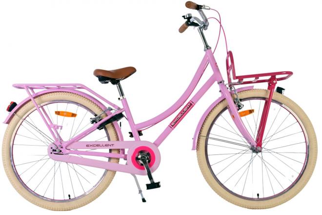 Volare Excellent Kinderfiets - Meisjes - 24 inch - Roze- Twee handremmen