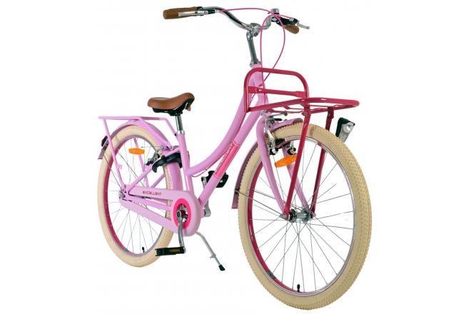 Volare Excellent Kinderfiets - Meisjes - 24 inch - Roze- Twee handremmen