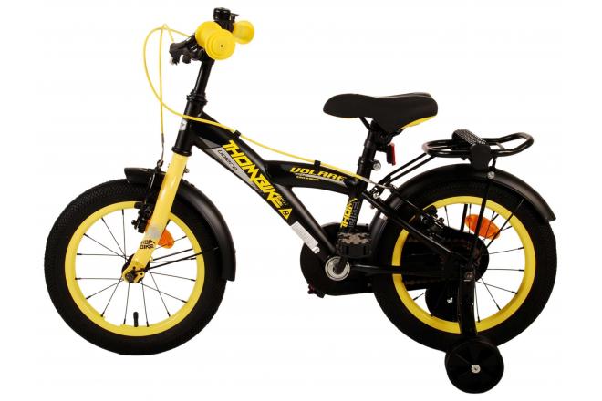 Volare Thombike Kinderfiets - Jongens - 14 inch - Zwart Geel - Twee Handremmen