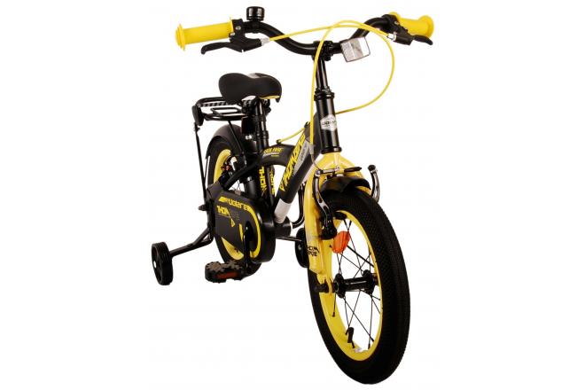 Volare Thombike Kinderfiets - Jongens - 14 inch - Zwart Geel - Twee Handremmen