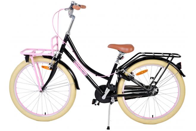 Volare Excellent Kinderfiets - Meisjes - 24 inch - Zwart - Twee handremmen