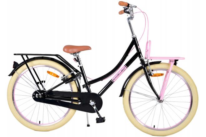 Volare Excellent Kinderfiets - Meisjes - 24 inch - Zwart - Twee handremmen