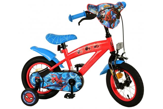 Spider-Man Kinderfiets - Jongens - 12 inch - Blauw/Rood