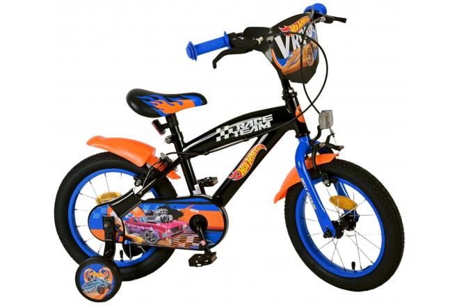 Hot Wheels Kinderfiets - Jongens - 14 inch - Zwart - Twee handremmen