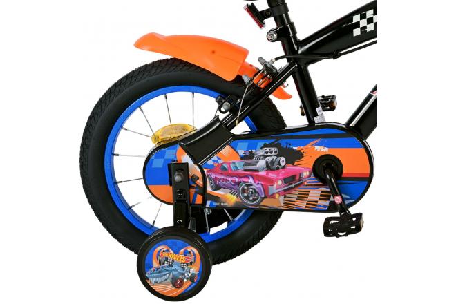 Hot Wheels Kinderfiets - Jongens - 14 inch - Zwart - Twee handremmen