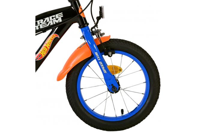 Hot Wheels Kinderfiets - Jongens - 14 inch - Zwart - Twee handremmen