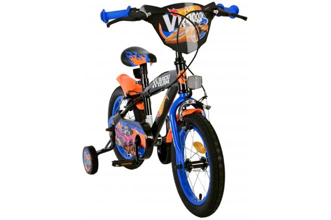 Hot Wheels Kinderfiets - Jongens - 14 inch - Zwart - Twee handremmen