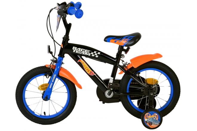 Hot Wheels Kinderfiets - Jongens - 14 inch - Zwart - Twee handremmen