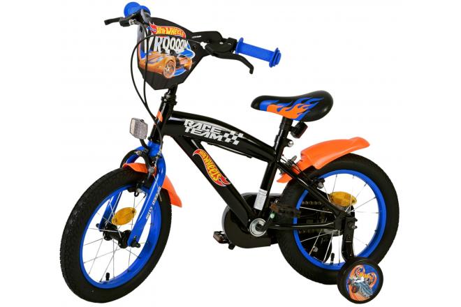 Hot Wheels Kinderfiets - Jongens - 14 inch - Zwart - Twee handremmen