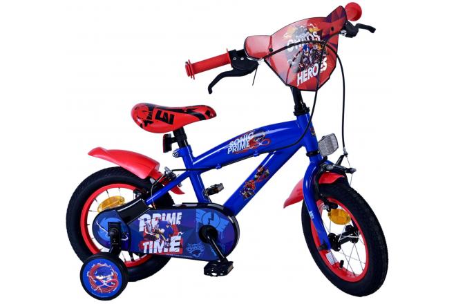 Sonic Prime Kinderfiets - Jongens - 12 inch - Blauw Rood - Twee handremmen