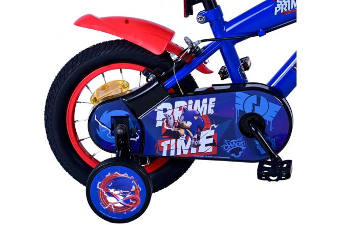 Sonic Prime Kinderfiets - Jongens - 12 inch - Blauw Rood - Twee handremmen