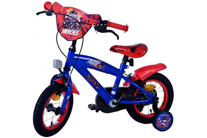 Sonic Prime Kinderfiets - Jongens - 12 inch - Blauw Rood - Twee handremmen