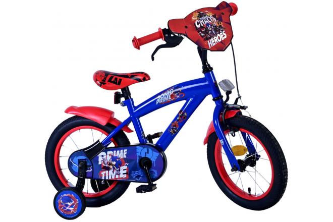 Sonic Prime Kinderfiets - Jongens - 14 inch - Blauw Rood