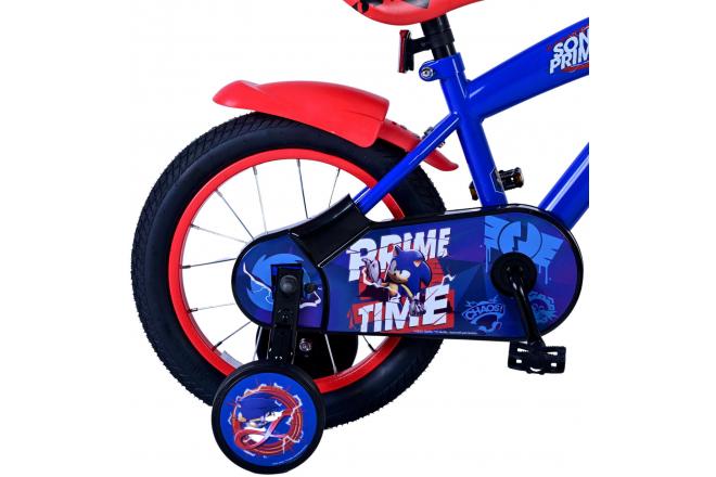 Sonic Prime Kinderfiets - Jongens - 14 inch - Blauw Rood