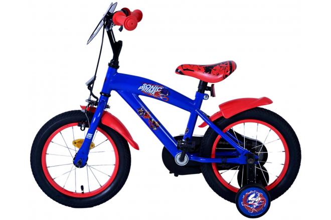 Sonic Prime Kinderfiets - Jongens - 14 inch - Blauw Rood