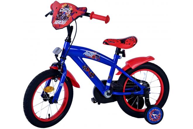 Sonic Prime Kinderfiets - Jongens - 14 inch - Blauw Rood