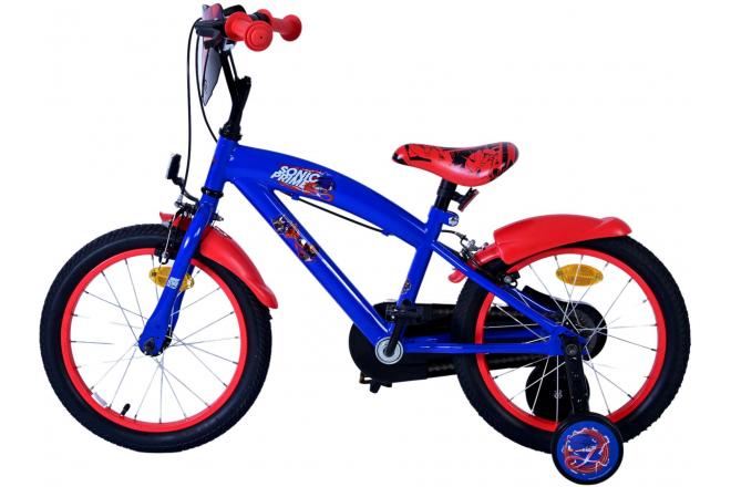 Sonic Prime Kinderfiets - Jongens - 16 inch - Blauw Rood - Twee handremmen