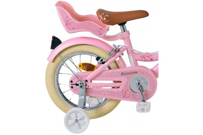 Volare Blossom Kinderfiets - Meisjes - 14 inch - Roze - Twee Handremmen