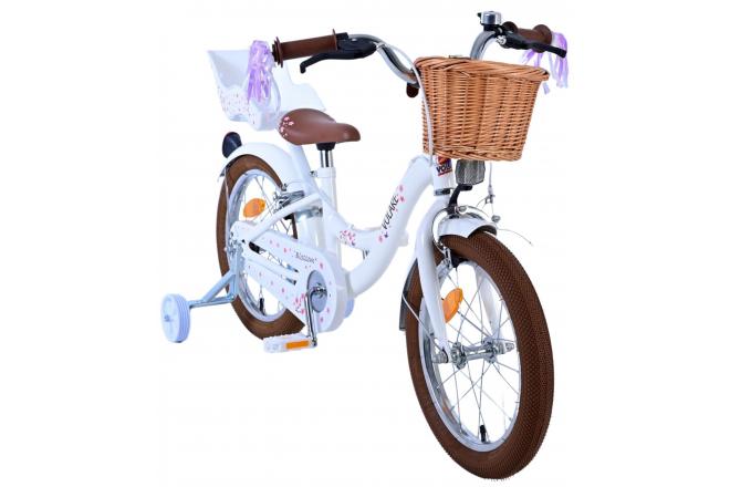 Volare Blossom Kinderfiets - Meisjes - 16 inch - Wit - Twee Handremmen