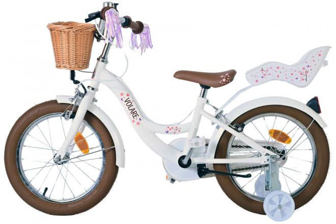 Volare Blossom Kinderfiets - Meisjes - 16 inch - Wit - Twee Handremmen