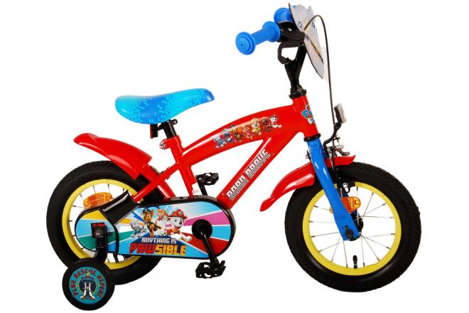 Paw Patrol Kinderfiets - Jongens - 12 inch - Rood/Blauw