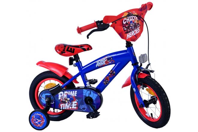 Sonic Prime Kinderfiets - Jongens - 12 inch - Blauw Rood