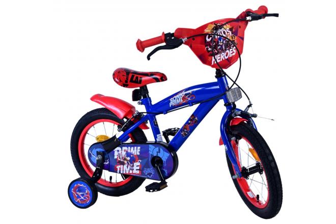 Sonic Prime Kinderfiets - Jongens - 14 inch - Blauw Rood - Twee handremmen