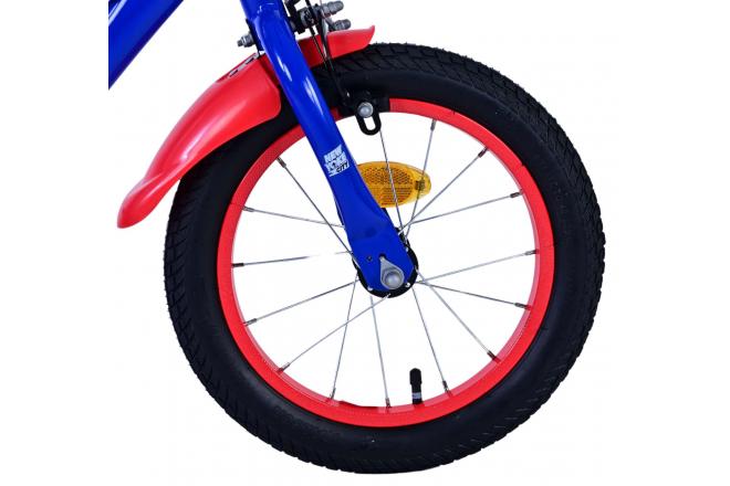 Sonic Prime Kinderfiets - Jongens - 14 inch - Blauw Rood - Twee handremmen