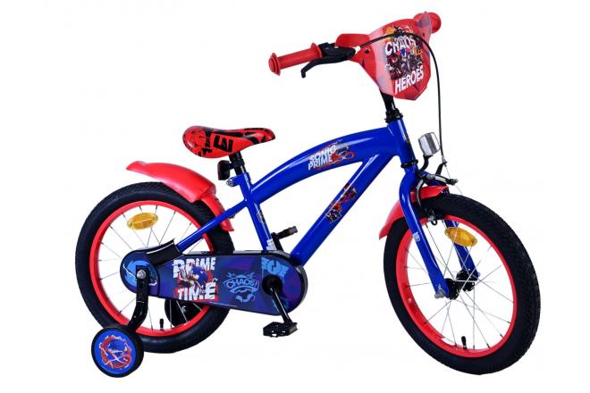 Sonic Prime Kinderfiets - Jongens - 16 inch - Blauw Rood