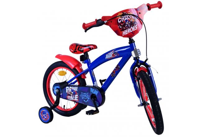 Sonic Prime Kinderfiets - Jongens - 16 inch - Blauw Rood