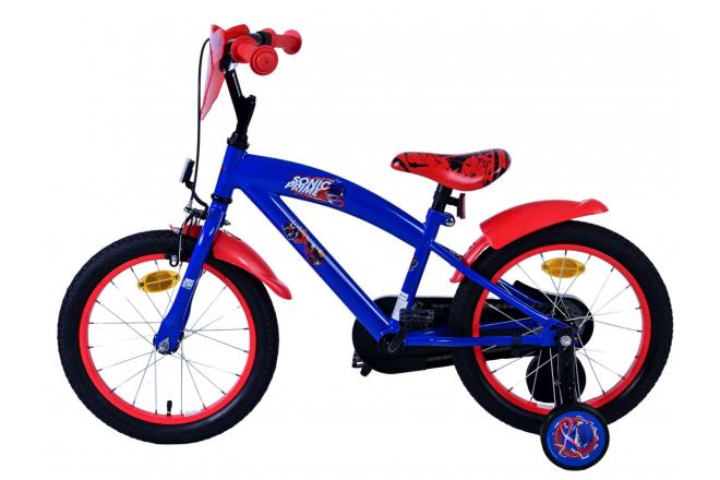 Sonic Prime Kinderfiets - Jongens - 16 inch - Blauw Rood