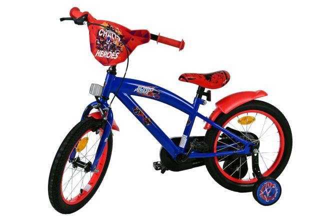 Sonic Prime Kinderfiets - Jongens - 16 inch - Blauw Rood