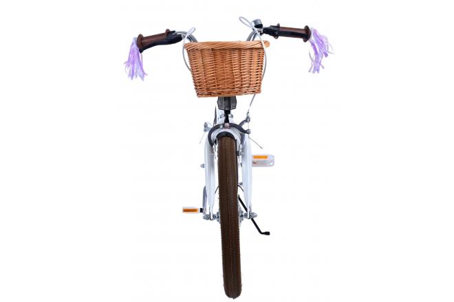 Volare Blossom Kinderfiets - Meisjes - 18 inch - Wit - Twee handremmen